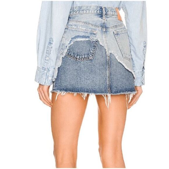 Moussy Dresses & Skirts - Moussy Vintage Andalucia Skirt Button Fly Mini Exposed Darker Layer Size 32